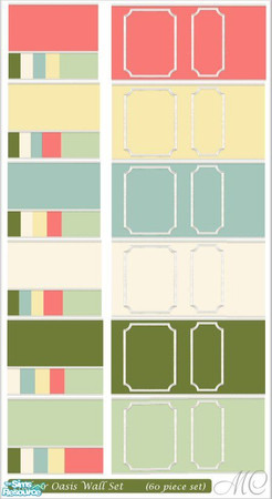 Sims 2 — Indoor Oasis  Wall Set by mistresscris — Created by MistressCris.