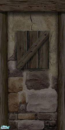 Sims 2 — Medieval Walls - Medieval Wall 1 - Window by hjdjhgf — Part of my medieval walls collection. Mix and match them