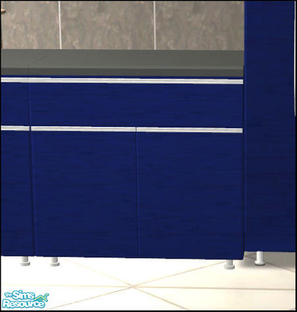 Sims 2 — Clara Kitchen Blue - Counter by Elize-37sims — Clara in dark blue