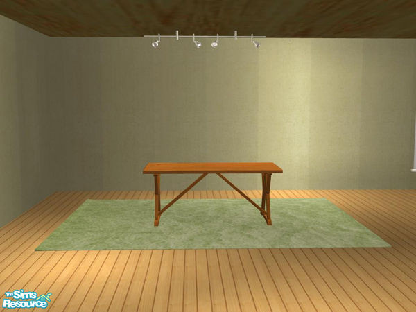 Sims 2 — PB Spring Dining Honey - Rug fluffy green by ShinoKCR — 