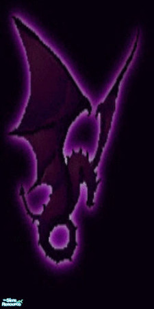 Sims 2 — EponaGlowDragonWallSet - Eponaglowdragpurple by EponaValkyrie — Glow Dragon wallpaper in Purple. Good for clubs