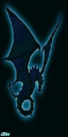 Sims 2 — EponaGlowDragonWallSet - Eponaglowdragltblue by EponaValkyrie — Glow Dragon wallpaper in light Blue. Good for
