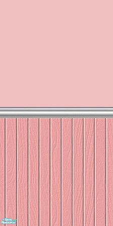 Sims 2 — The Pastels Collections: Half-Wood Walls - Red by shadow66 — From the seventh offering in my \'Pastels