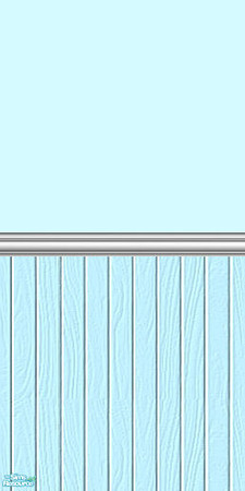 Sims 2 — The Pastels Collections: Half-Wood Walls - Aqua by shadow66 — From the seventh offering in my \'Pastels