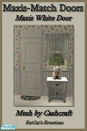 Sims 2 — Maxis-Match Doors - White Door by KatCat — Maxis-match recolors of Cashcraft\'s \"Vanity Fair Drawing Room