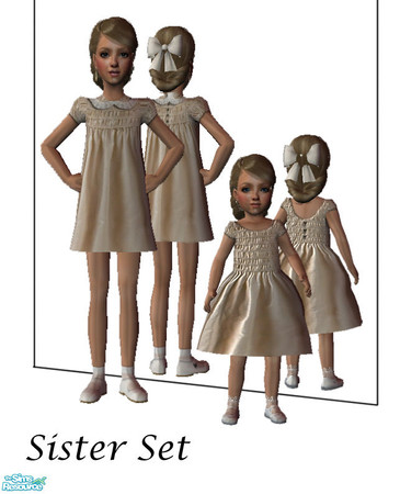 Sims 2 — Sister Set 2 by giasims — Sister set Dresses