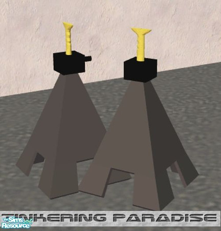 Sims 2 — TPS Standing Jacks by SaeraMaples — A set of hobby inspired objects for the tinkering type sims.