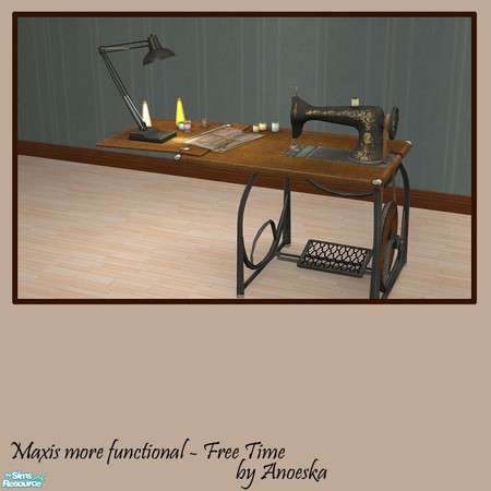 Sims 2 — MMF - Free Time - Sewing Machine With Slot by AnoeskaB — The Free Time Sewing Machine with an added slot, for