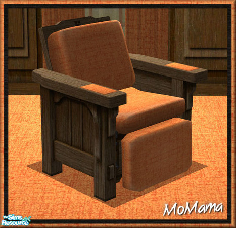 Sims 2 — NK Mission BR Orange - Recliner by MoMama — Relax your cares away in a state of the art recliner in orange and