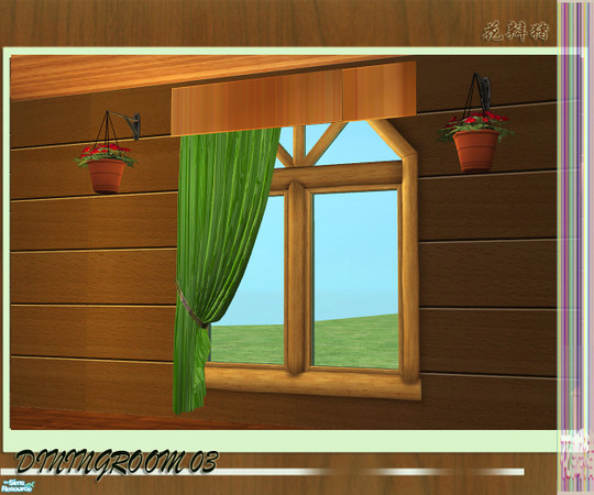 Sims 2 — Huabanzhu Diningroom03 - Doublewide Curtains by huabanzhu — 