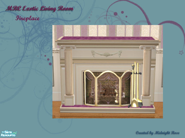 Sims 2 — MRC Exotic Living -  Fireplace by MidnightRose — Recolor of Cashcraft\'s wonderful Victorian fireplace. This is