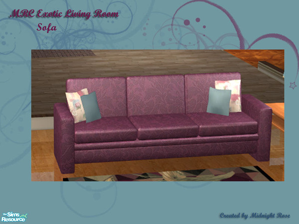 Sims 2 — MRC Exotic Living -  Sofa by MidnightRose — Recolor of the Tori Sofa by sim_man123. Created by Midnight Rose.