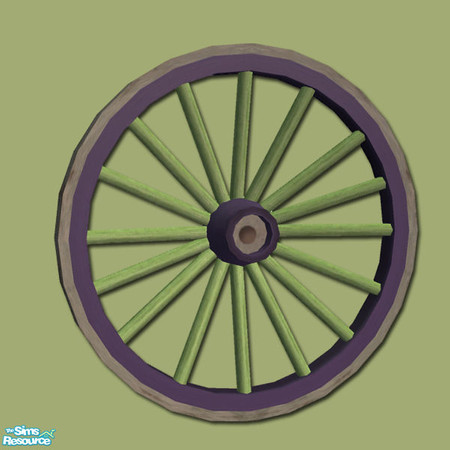 Sims 2 — Romany Life - Caravan Wheel - Mauve by Shakeshaft — Part of a recolour of the Romany Life Set in Purple and