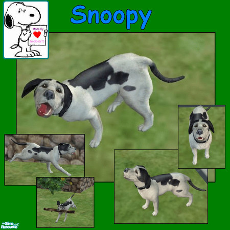 Sims 2 — Snoopy by hiedibear75 — The lovable dog from your favorite cartoon strip can now be your favorite Sim\'s dog.