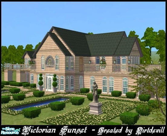 Sims 2 — Victorian Sunset - Residence by Dirtdevill — A nostalgic 4x3 lot for a big Family. There\'s a spacious