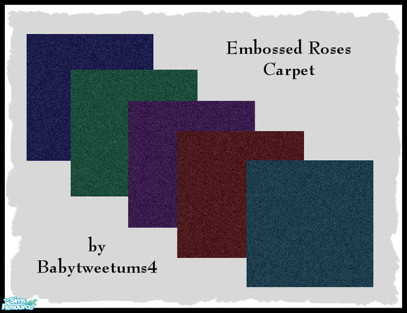 Sims 2 — Embossed Roses Carpet by babytweetums4 — This carpet was created to co-ordinate with my Embossed Roses Wallpaper