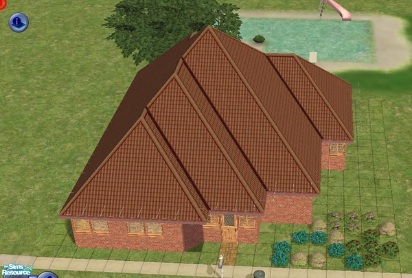 Sims 2 — brick by xenia2311 — This house is small and simple...it has 1 bedroom and an attic that is used like