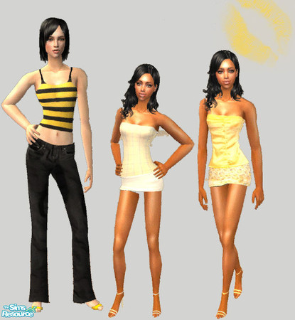 Sims 2 — Sunny by theplayanita — Yellow outfits for female adult sim Enjoy!