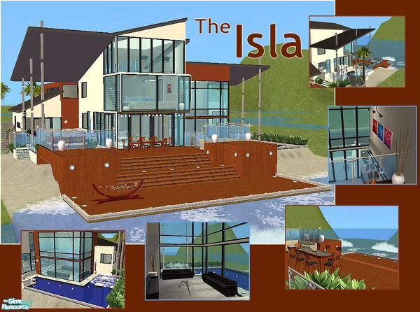 Sims 2 — The Isla by laivine_erunyauve — Based on a real design, The Isla is a stunning modern beachside home. The Isla