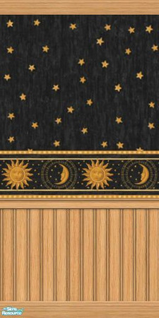 Sims 2 — Celestial Collection in Black - 1 by Strawbz — A soft touch, easy to clean wallpaper, that is perfect for any