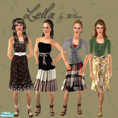 Sims 2 — Leila by Elena. — Requires mesh by the lovely ulkrhsn. Link below. Enjoy!