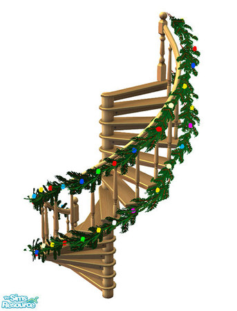 Sims 2 — Bannister Garland Lights - Spiral by sim_man123 — Bannister Garland Light, made to be placed on the spiral