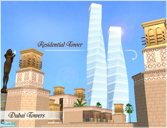 Sims 2 — Dubai Towers - Residential Tower by senemm — A set of 5 famous and unique buildings from Dubai and Istanbul, the
