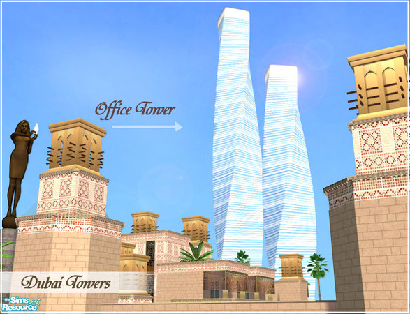 Sims 2 — Dubai Towers - Office Tower by senemm — A set of 5 famous and unique buildings from Dubai and Istanbul, the
