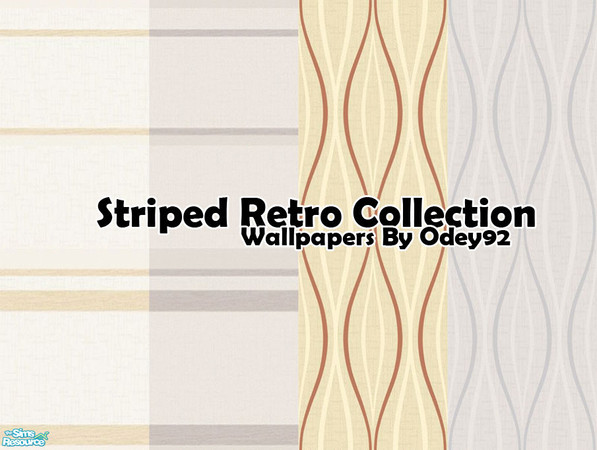 Sims 2 — The Retro Collection by Odey92 — This retro set has 4 wallpapers that look good in any room. Matches with any