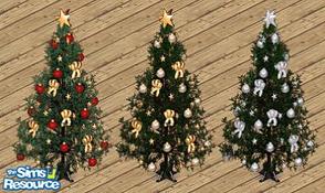 Sims 1 — Christmas Trees by Secret Sims — Includes: 3 Trees (Lighting)