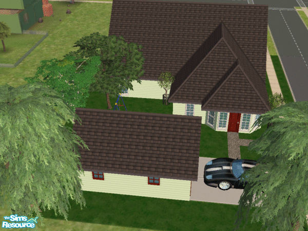 Sims 2 — 35 Chickory Way by Cali95678 — Small 3x2 lot house with 2 bedrooms and a nursery, 2 bath. A den that can be