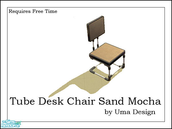 Sims 2 — Free Time Office Tube Chair in Sand Mocha by Uma Design — The tube chair from Free Time has now its seat and