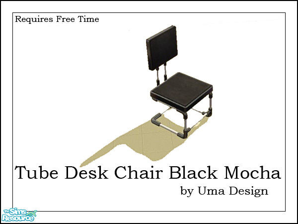 Sims 2 — Free Time Office Tube Chair in Black Mocha by Uma Design — The tube chair from Free Time has now its seat and