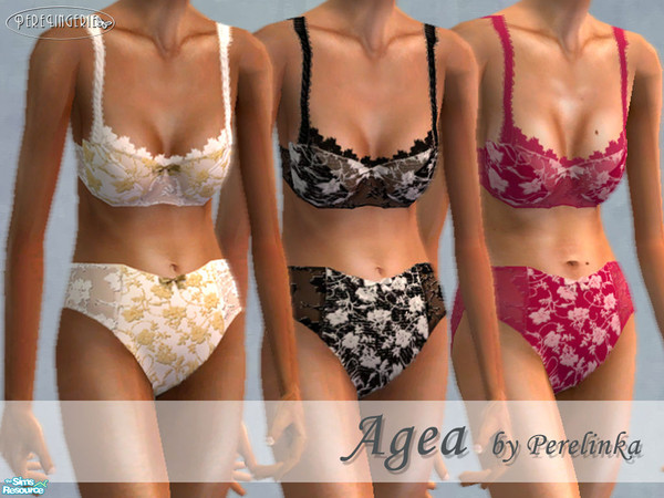 Sims 2 — AGEA by perelinka — Who said, that grandma can\'t wear pretty lingerie? This is a set for grandmas prefering