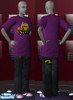 Sims 2 — Yums t-shirt - Evisu jeans - Nike shoes - purple by MrSiXeRs6 — Yums t-shirt - Evisu jeans - Nike shoes - Purple
