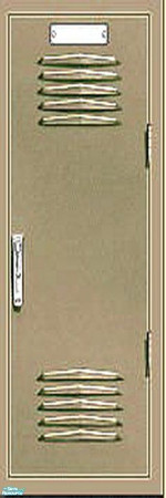 Sims 2 — Locker Walls Set 1  - Locker Almond by ~wyldchyld~ — Locker wallpaper in almond for your school, dorm, or gym.