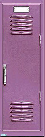 Sims 2 — Locker Walls Set 1  - Locker Lavender by ~wyldchyld~ — Locker wallpaper in lavender for your school, dorm, or