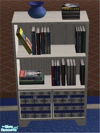 Sims 2 — Midlands TC 109 Winter Wonderland Kids Bedroom Set - Bookcase by midland_04 — Bookcase Recolor from NoFrills