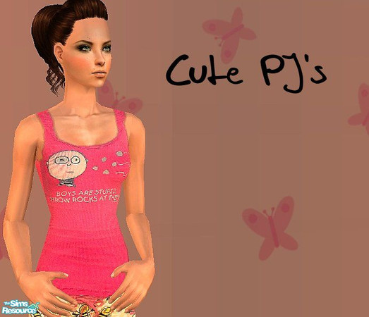 Sims 2 — *Cute PJ\'s* by hrekkjavaka — A set of warm, colourful pj\'s for your lady sims. 