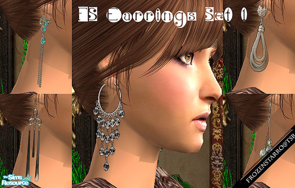 Sims 2 — FS Earrings Set 1 by FrozenStarRo — My first set of earrings. More to come. Enjoy this one for now ;)