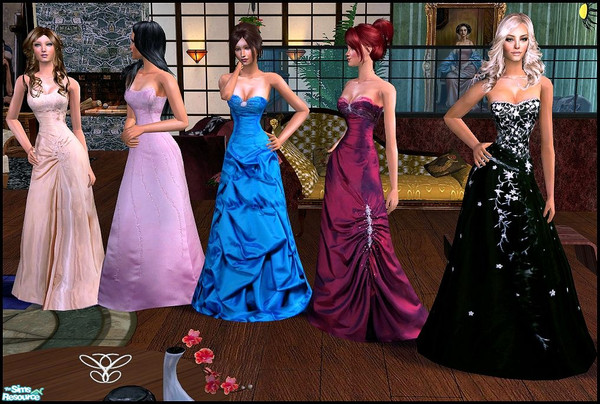 Sims 2 — Red Carpet by cippa1982 — 5 formal dresses for female adult sims. Don\'t forget to download the required mesh by