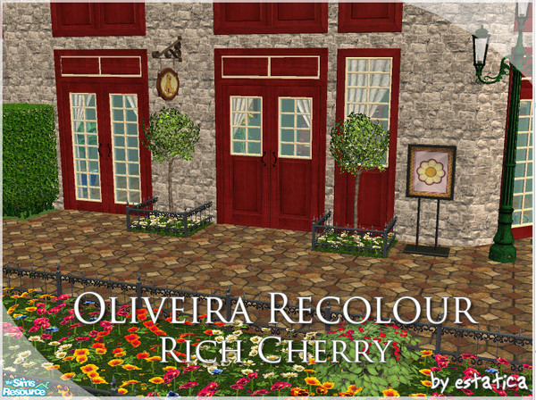 Sims 2 — Oliveira Rich Cherry by estatica — A new colour scheme for the Oliveira Set. This file applies to all the items