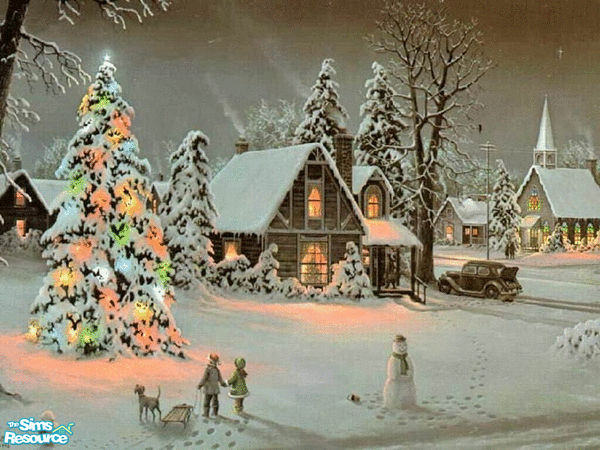 Sims 2 — Christmas2 by kissme87 — Christmas paiting. Recolor of Nightlife paiting . Size of the paiting is 732x468 and