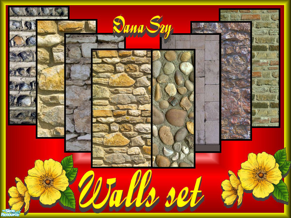 Sims 2 — Walls set by danaszy — A nice set of 8 walls. Please download and enjoy