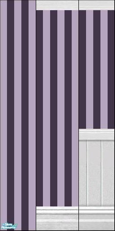 Sims 2 — Blackcurrant Wallpaper Collection I by HollyChappell — Beautiful, clean, striped wallpaper for the modern Sim
