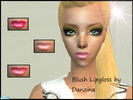 Sims 2 — Pink Blush lipgloss by danzina — 4 pink lipglosses for your sims, enjoy =]