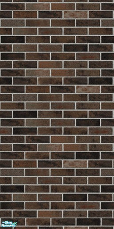 Sims 2 — Unique Dark Brown bricks by _Sanel_ — Realistic dark brown bricks for best enviroment for your house - By