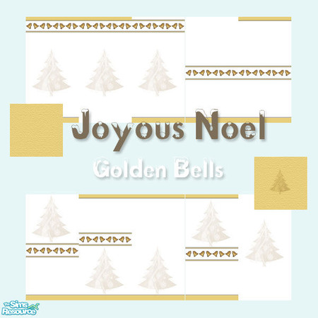 Sims 2 — Golden Bells by suzie2qute — Festive walls and floors perfect for the Holiday Season.