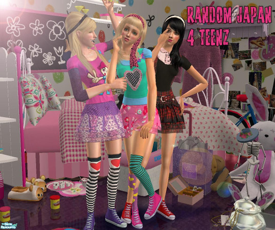 Sims 2 — Random Japan for Teens by pretty_baby — My Random Japan set converted to Teenz all thanks to Simal. So naturally