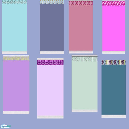 Sims 2 — Retro Border Set by LaurieR — Some no cost paints with retro type borders.